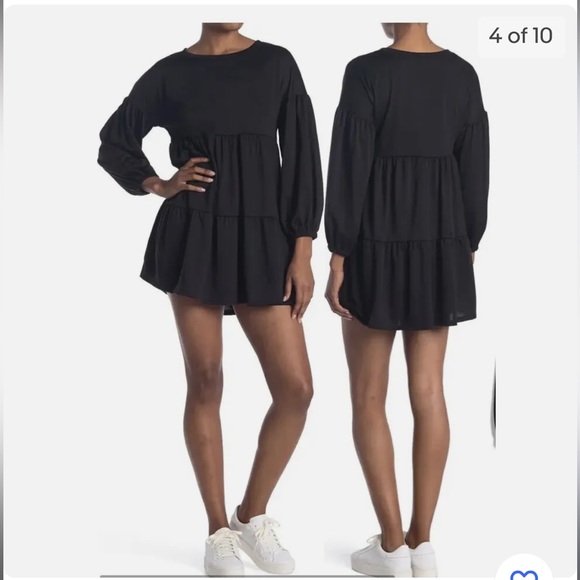 Nordstrom | Dresses | Nwt Kenedik French Terry Tiered Babydoll Dress ...